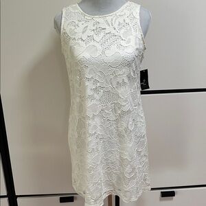 NWT Ronni Nicole Women's Dress Ivory Lace Overlay Size 8P